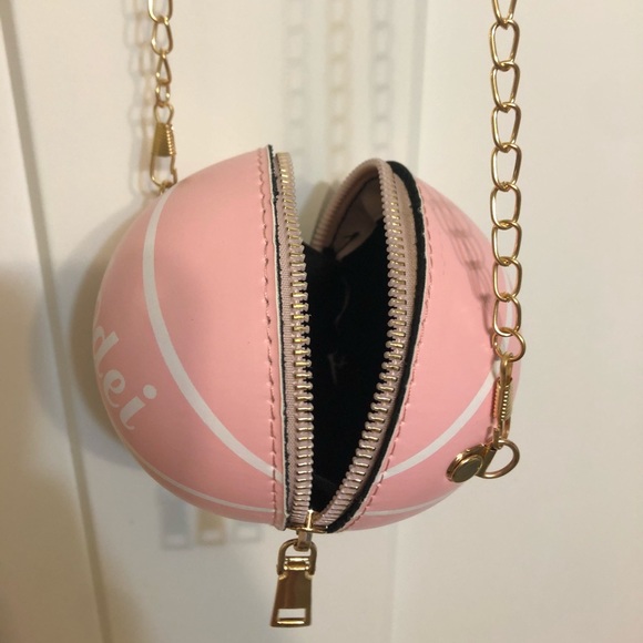 Super Cute Mini Pink Basketball Crossbody Bag - Picture 6 of 7